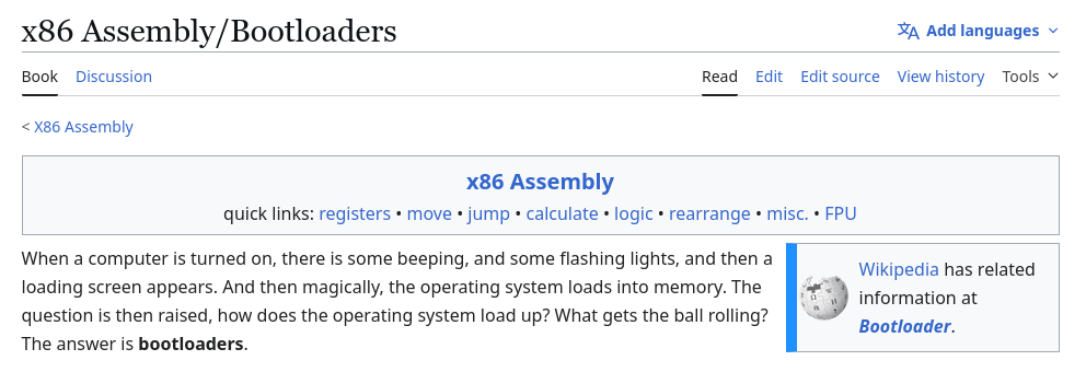 Tiny x64 Bootloader